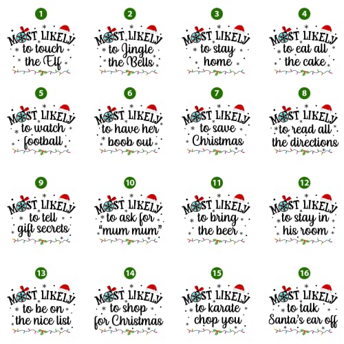 Most Likely To Christmas Gift Long Sleeve T-Shirt, Santa Hat Xmas Lights Long Sleeve Shirt, Funny Christmas Tee, Christmas Shirt, Christmas Family Shirt, Holiday Gift Shirt2