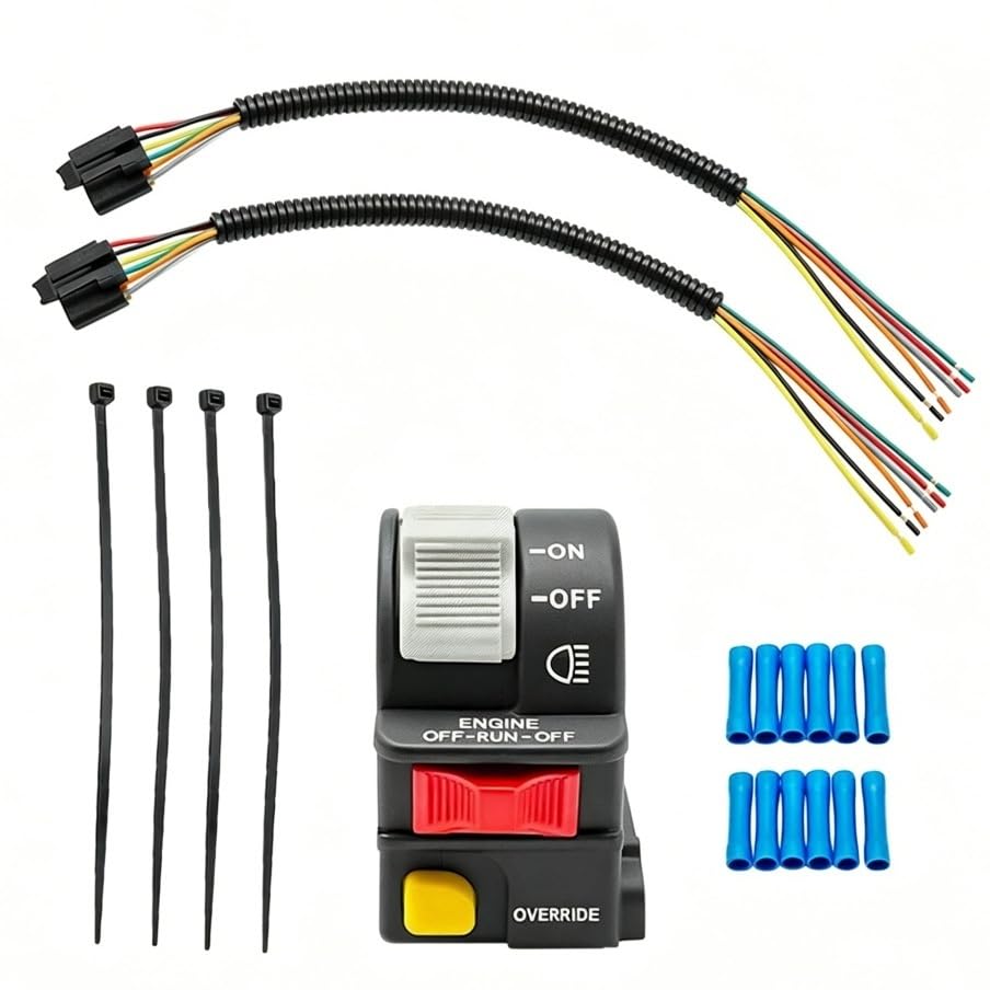 Kit de Interruptor de Manillar Izquierdo y arnés de coleta for PL Outlaw 450 500 525 2877771 2877772 2877773 4011442 4011387 4010594 4010655