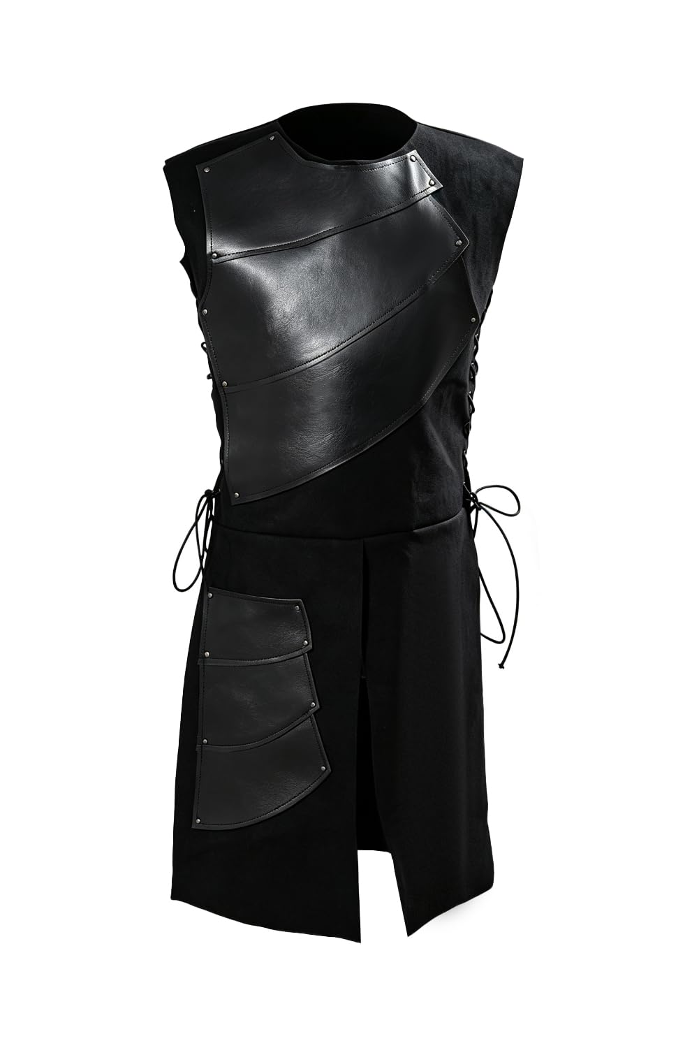Mens Medieval Sleeveless Waistcoats Costume Renaissance Victorian Waistcoats Gothic Vests,Black,XXX-Large-image-37