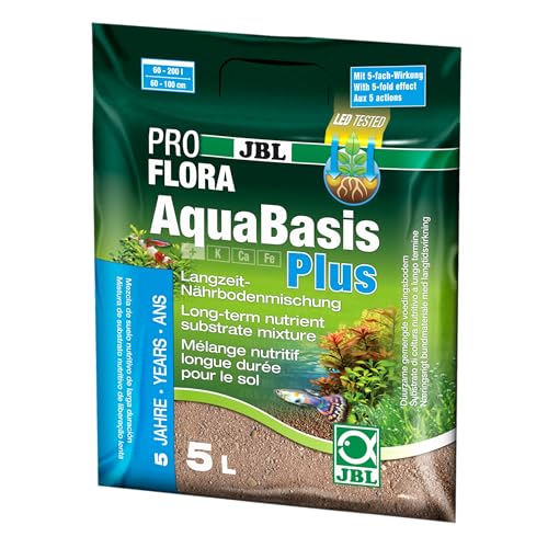 JBL AquaBasis plus 5l, Substrat nutritif longue durée pour aquarium eau douce