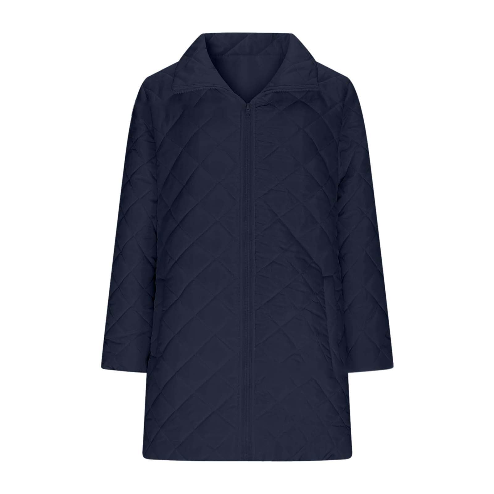 Chaqueta informal acolchada de corte largo, abrigo ligero de calle para comodidad diaria, mujer, con bolsillos, ideal para invierno y otoño, _2