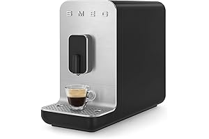Smeg BCC01BLUS Fully Automatic Coffee Machine with XL 47oz Water Tank and Auto Descaling Features