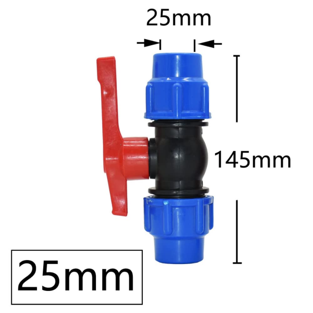 Raccordo Per Irrigazione Valvola A Sfera A Tre Vie Giunto Di Compressione A Forma Di T, Tubo Valvola A Sfera 3 Vie PE