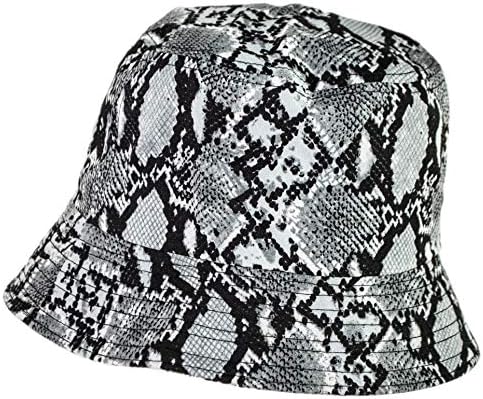 Water Resistant Snake Skin Bucket Hat 