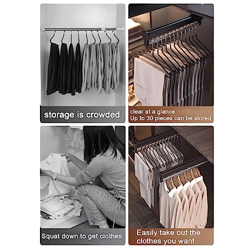 Tringle de placard d'extraction extensible pour optimiser un petit dressing - 7