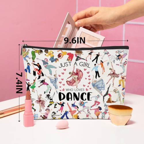 Dance Gifts, Makeup Bag for Girls Dancer Recital Gifts, Cosmetic Toiletry Bag with Zipper Pouch for Women, Sister, Dance Lover, Teacher, Friendship Gifts4