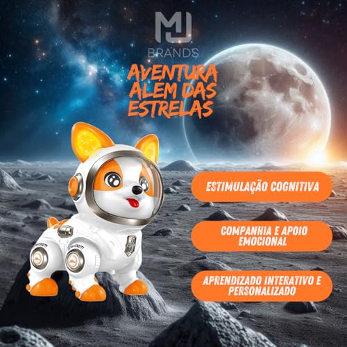 Robô Inteligente - Brinquedo Interativo: Cão Elétrico que Dança e Faz a Festa - Repete a Fala Voz -