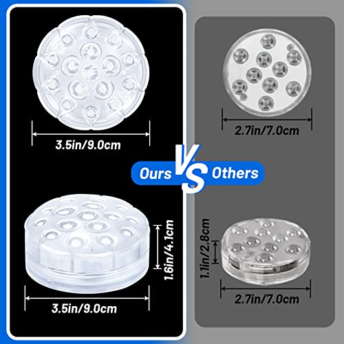 Submersible Led Pool Lights, 16 Led Beads Bright Pond Light With Remote, Jellyfish Design 16 Rgb Colors Underwater Light For Aquarium Bathtub Vase Wedding Holiday Party Decor 4 Pack-Crystal White #TOP4
