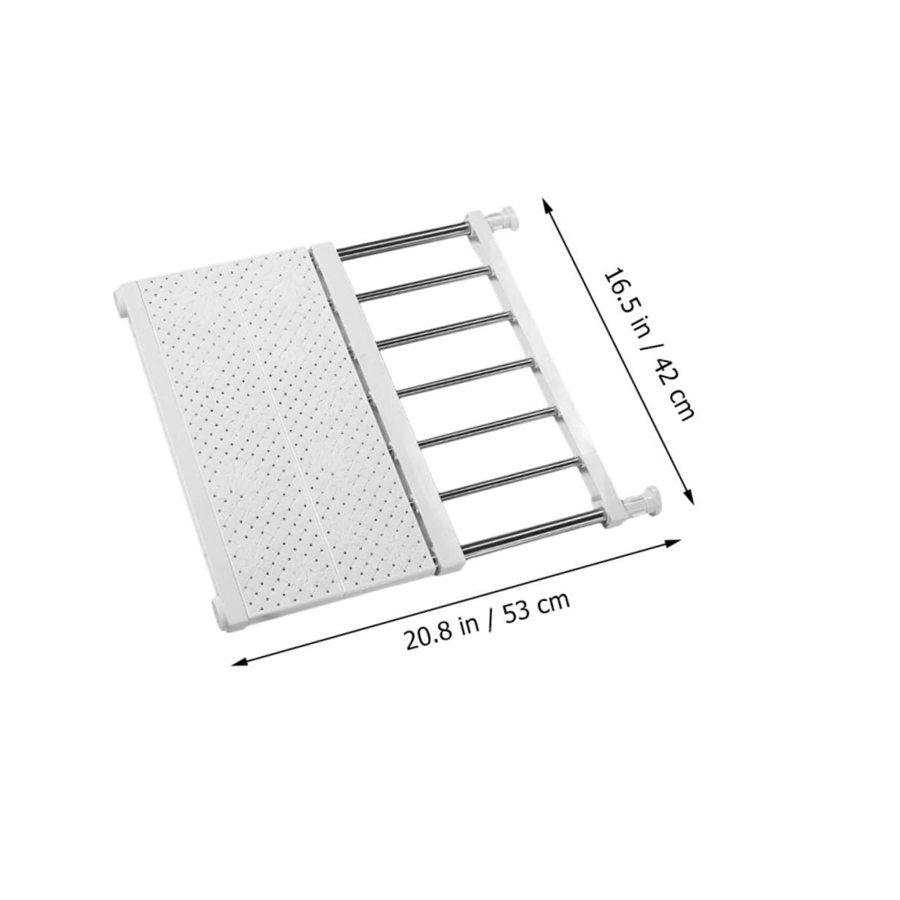 VICASKY Scaffale Regolabile per Armadio, Divisorio per Guardaroba Domestico, Espandibile, in Acciaio Alto Tenore e Abs, per Camera e Casa, Bianco