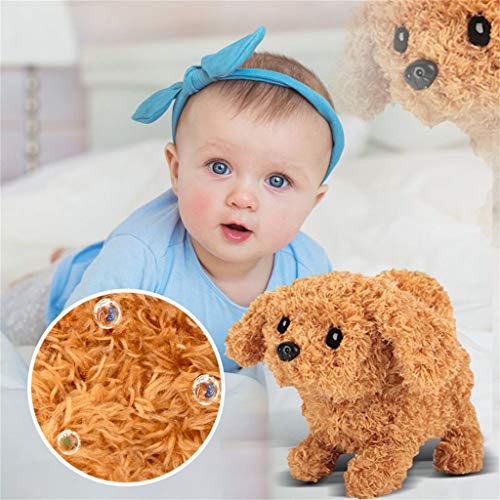 AFROTYE Teddy Electronic Interactive Toy Walking, Barking, Wagging Tail,Stretching Puppy Dog Gifts for Kids & Pets Emotional Support, Toy -Ultra Soft & Realistic