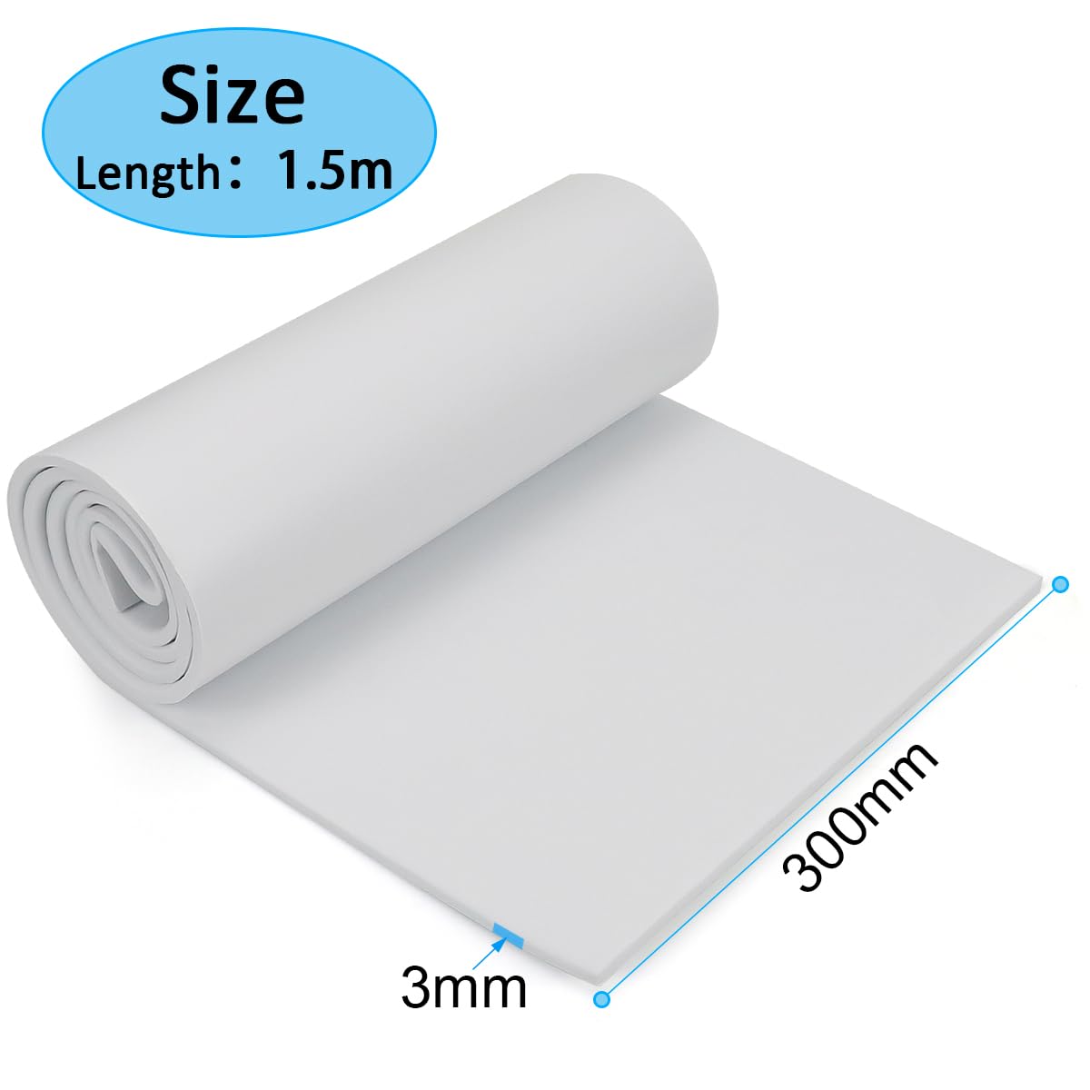 DasMarine Spugna In Neoprene Con Foglio Adesivo In Gommapiuma, Foglio - Foto 9