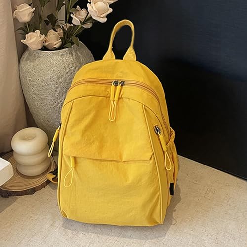 Mochila de cabina gris y amarilla con multibolsillos para viaje 5