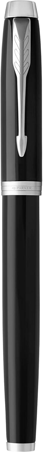 Parker Im Premium Roller Ball Pen, Stick, Fine 0.7 Mm, Black Ink, Black/chrome Barrel