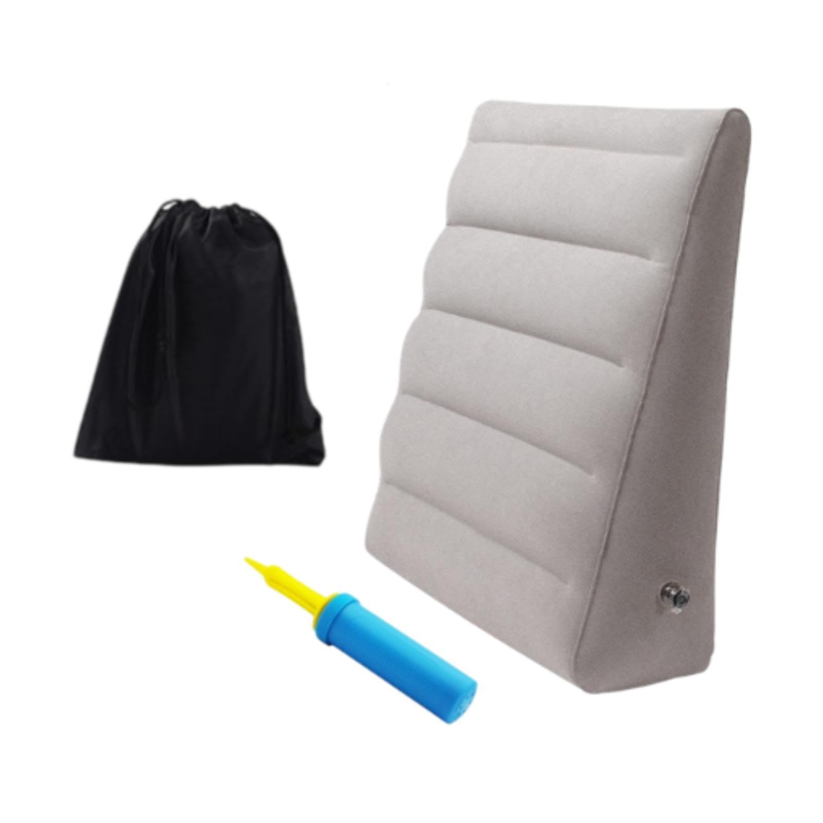 Oreiller gonflable en PVC floqué de camping et voyage portable