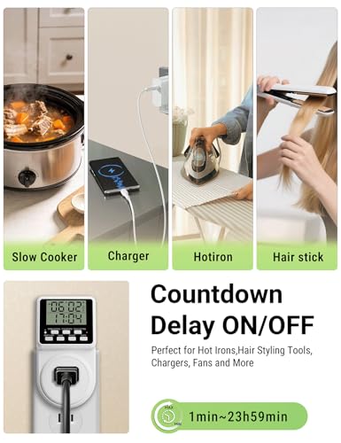 Minuteur numérique programmable 24h avec compte à rebours précis 120V - 6