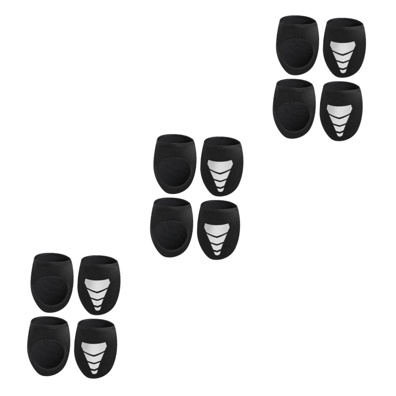 INOOMP 3 Set Di Copriscarpe Per Ciclismo - Copriscarpe in Neoprene Per Equitazione Allaperto Copriscarpe Antivento Con Striscia Riflettente 2 Paia * 3