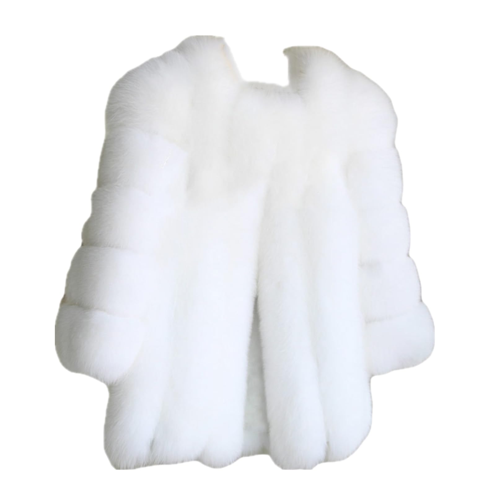 Lisa Colly Women's Winter Parka Coat Long Sleeve Faux Fur Coat Jacket Outerwear Faux Fox Fur Coat