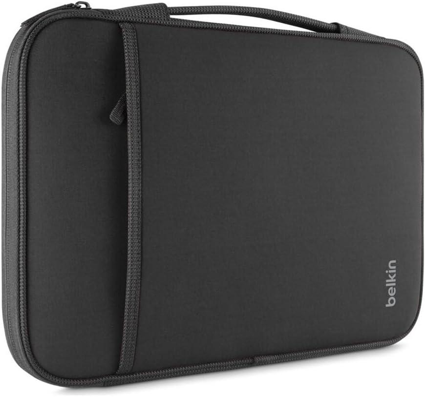 Belkin Slim Protective Sleeve with Carry Handle and Zipped Storage for Chromebooks, Netbooks and Laptops up to 14 inch - Black