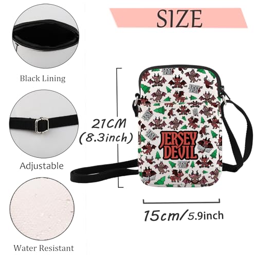JXGZSO Jersey Devil Cryptid Crossbody Bag Cryptozoology Gift Cryptid Creature Gift Mythical Jersey Devil Shoulder Bag Jersey2