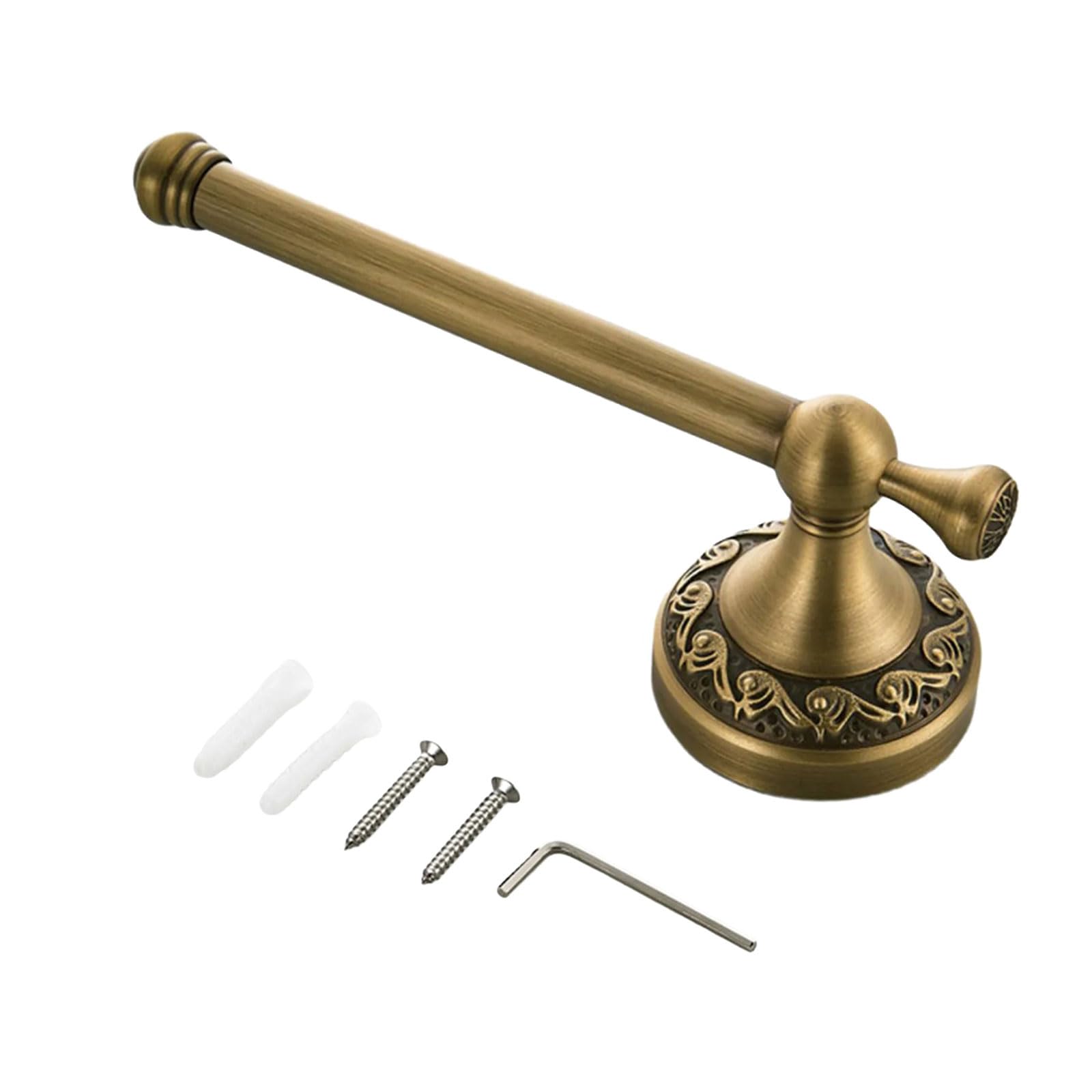 Copper Wall Mounted Tissue Holder Copper Single Towels Rails Rod Roll Dispenser Bathroom Accessory Single Towels Rails Rod