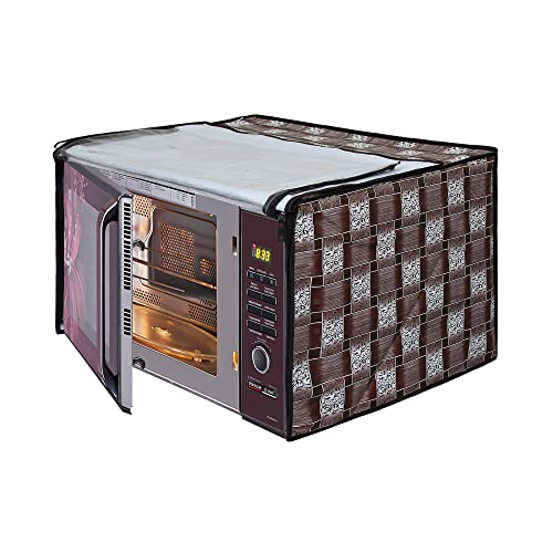 Image of DREAM KING Stylish Design & Printed Microwave Oven Cover Full Closure |waterproof & Dustproof Oven Cover Suitable for All Models - Multicolour SA41