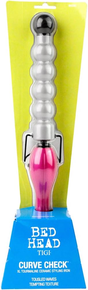 Bed Head Curve Check Curling Wand for Tousled Waves and Texture, Jumbo Barrel