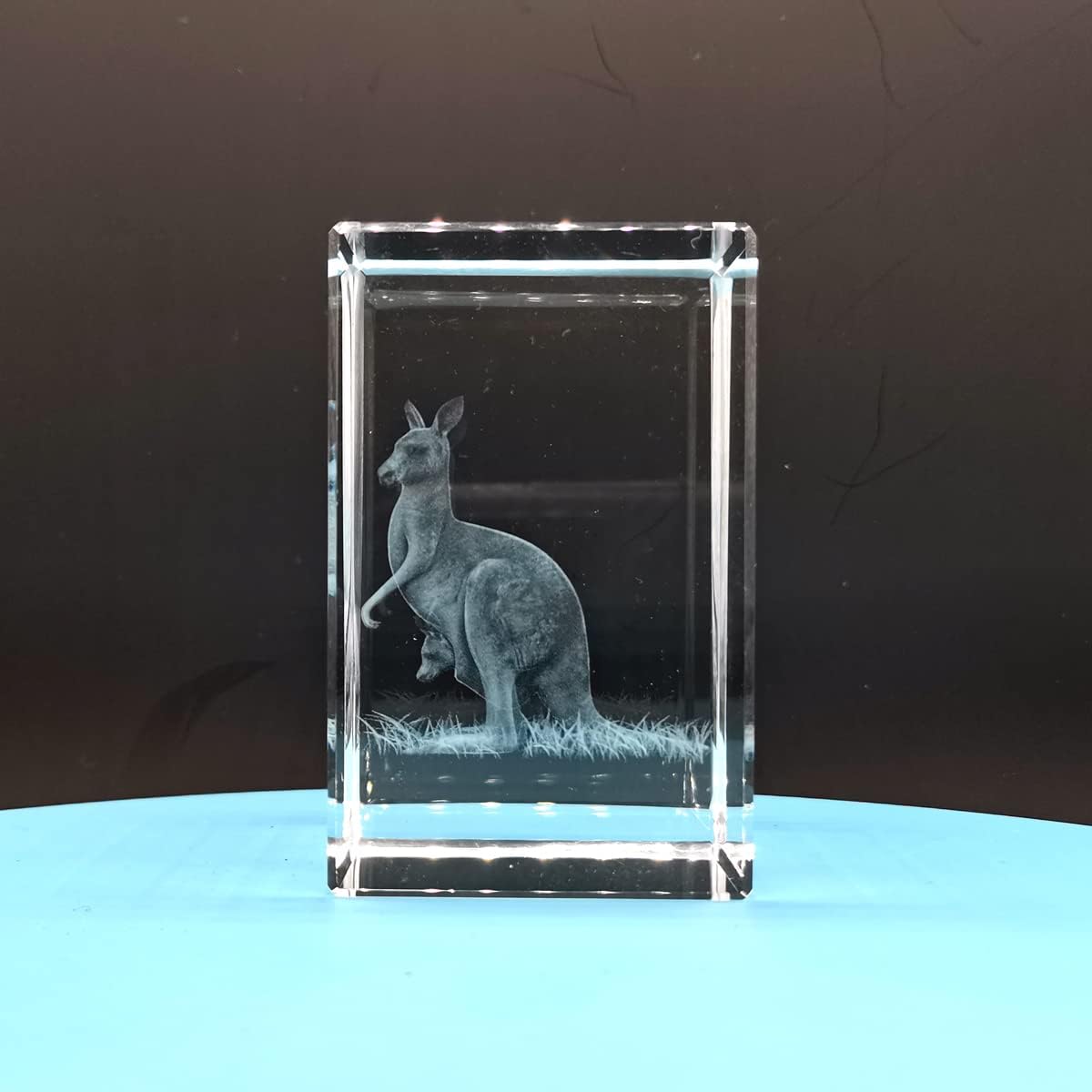 3D Koala Family Crystal Glass Crafts, Laser Engraved 3D Animal Graphic Art Collection, As Paperweight, Home Decorations, Desk Ornament Application in Home and Office Occasion