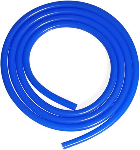 QuQuyi Manguera de tubo de vacío de silicona de 38 pulgadas (0.354in) de diámetro interior x 12 pulgadas de diámetro exterior, color azul, de alta