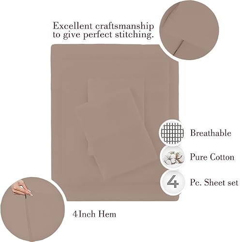 Miniatura 6 de Bunny's Home Juego de sábanas Queen de 1000 hilos, bolsillo extra profundo de 17 pulgadas, 100% algodón egipcio, 4 piezas, sábanas refrescantes y
