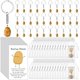 30 Sets Employee Appreciation Gifts for Coworkers Inspirational Potato Keychain Bulk with Funny Card Organza Bag Positive Emotional Support for Employee Teacher Nurse Team Thank You Staff Gifts