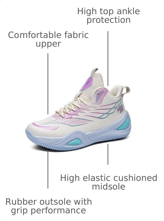 Image of Men's High-Top Basketball Shoes Anti-Slip and Wear-Resistant Soles Running Shoes Graffiti Design Fashionable Sports Shoes