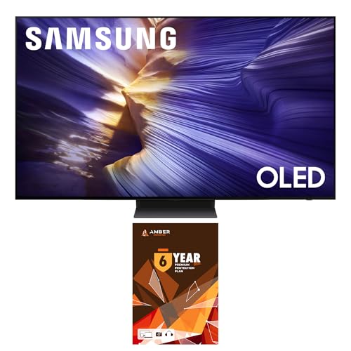 Samsung QN65S90FAFXZA 65 Inch 4K OLED Smart TV (2025) with Dolby Atmos and 6 Year Amber Protection Plan