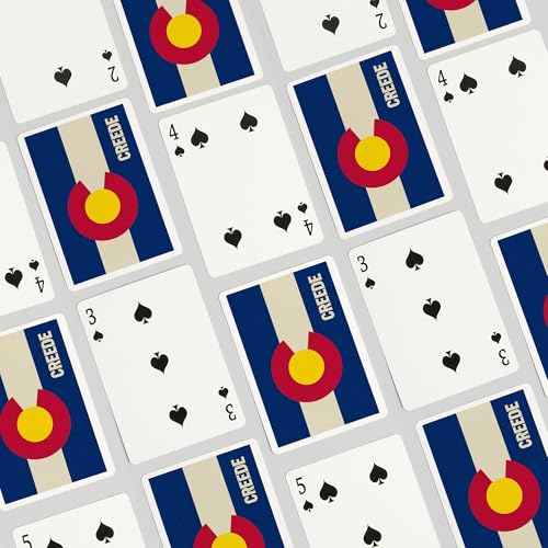 Baraja de cartas Póker Creede Colorado State Flag miniatura 4