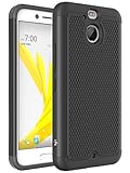 HTC Bolt Case, LK [Shock Absorption] Drop Protection Hybrid Armor Defender Protective Case Cover for HTC Bolt (Black)