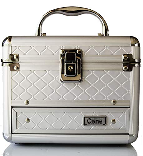 Maleta de maquiagem Vazia Cisne L5122 Prata