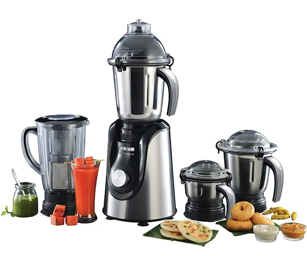 C&S lifestyle Usha Maximus Plus 800-Watt Copper Motor Mixer Grinder With 3 Jars (Black&Stainless Steel)