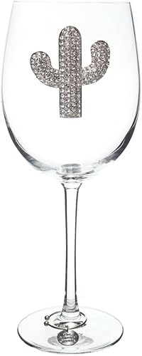 Miniatura 9 de THE QUEENS' JEWELS Copa de vino con tallo con joyas de rosa amarilla, 21 onzas, única para mujeres, cumpleaños, bonita, divertida, sin pintar