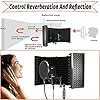 SUIXI 5-Panel Microphone Isolation Shield with Pop Filter & Tripod, Foldable Acoustic Foam Vocal Booth for Home Studio, Podcasting & Voiceover, Compatible with Blue Yeti & Condenser Mics #3