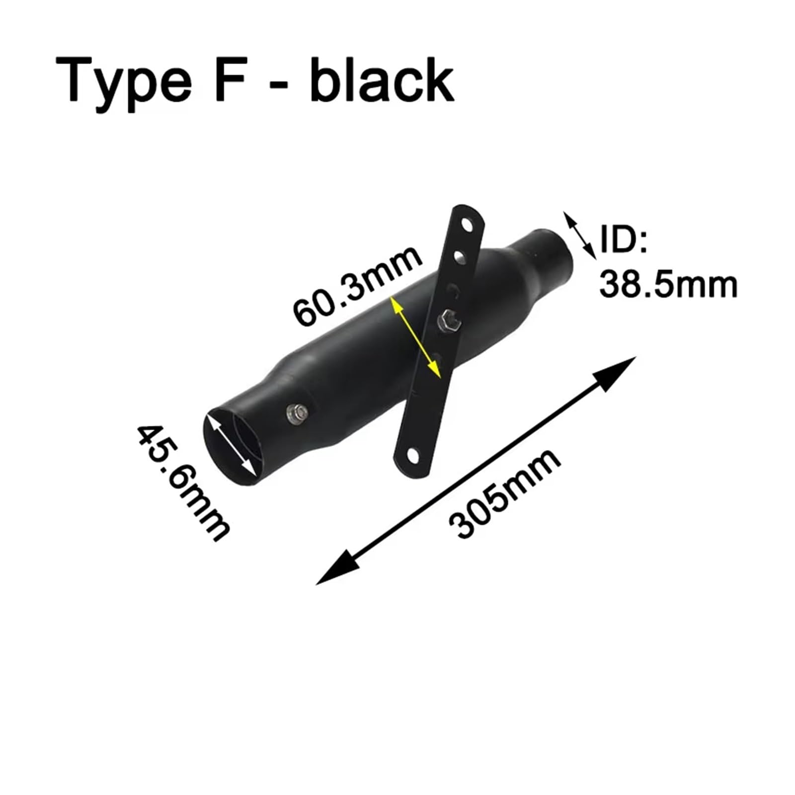 silencioso escape moto Para punk Para estilo retro clásico Para cruiser | Para Halley Moto Escape modificado 38 40 42 45MM Universal silenciador de Escape para motocicleta Escape(B-BLACK)