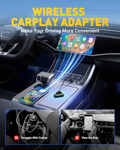 Image of 2027 Upgraded Wireless CarPlay Adapter for Apple, Upgrade Factory Wired Carplay to Wireless CarPlay Adapter, No Latency for iPhone iOS 10+ and Cars from 2015+, USB & Type-C, Plug & Play