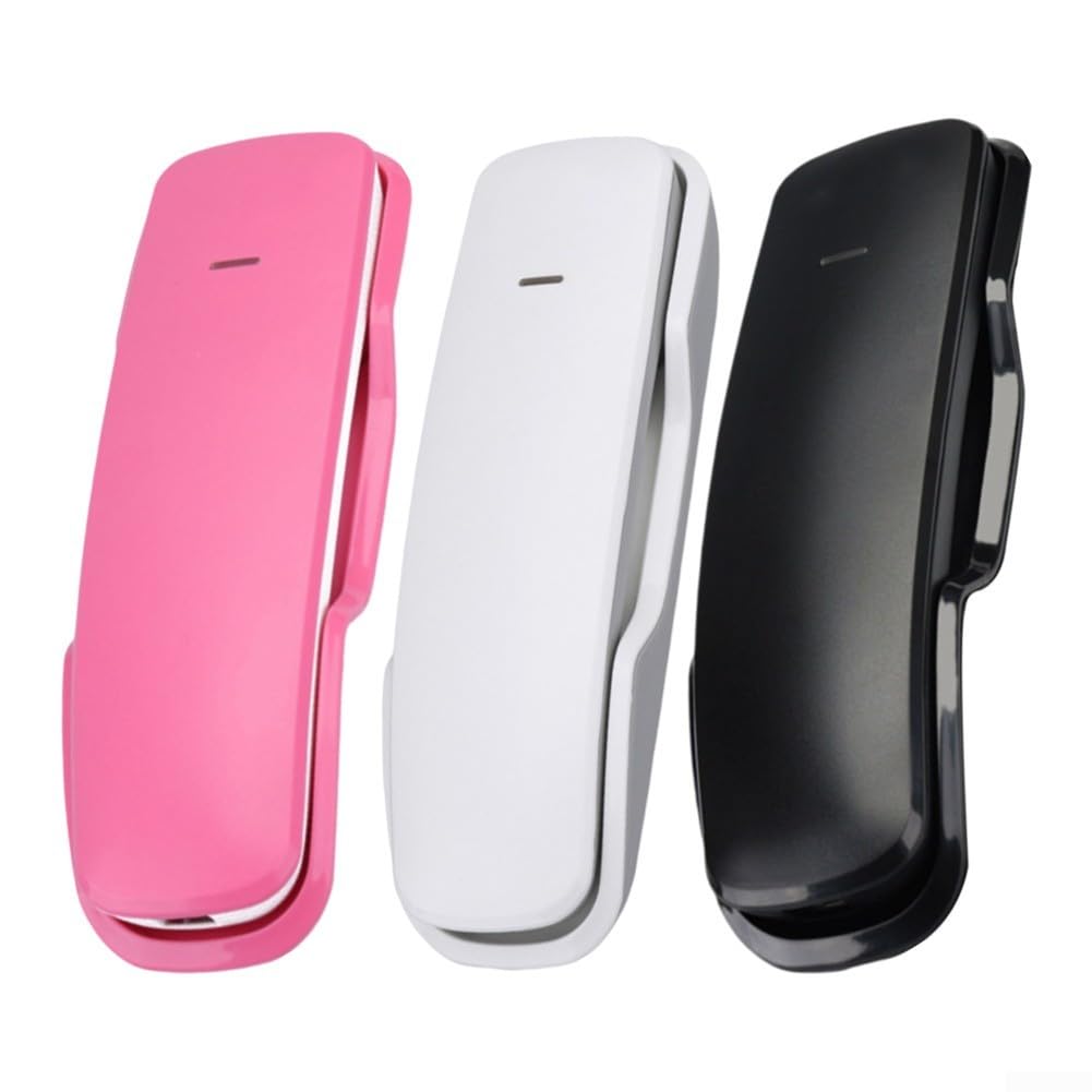 Téléphone sans fil alternatif élégant à montage mural avec alertes auditives et gestion efficace des contacts via le système de mémoire intégré (rose)