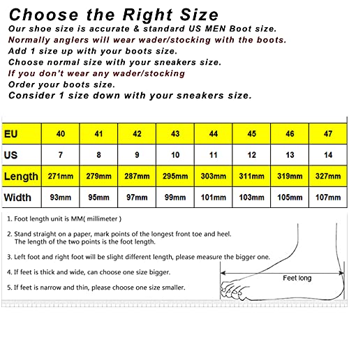 Kylebooker Men's Fishing Hunting Wading Boots Lightweight Anti-Slip Felt Soles Waders Shoes (Felt Sole, 9) #TOP4