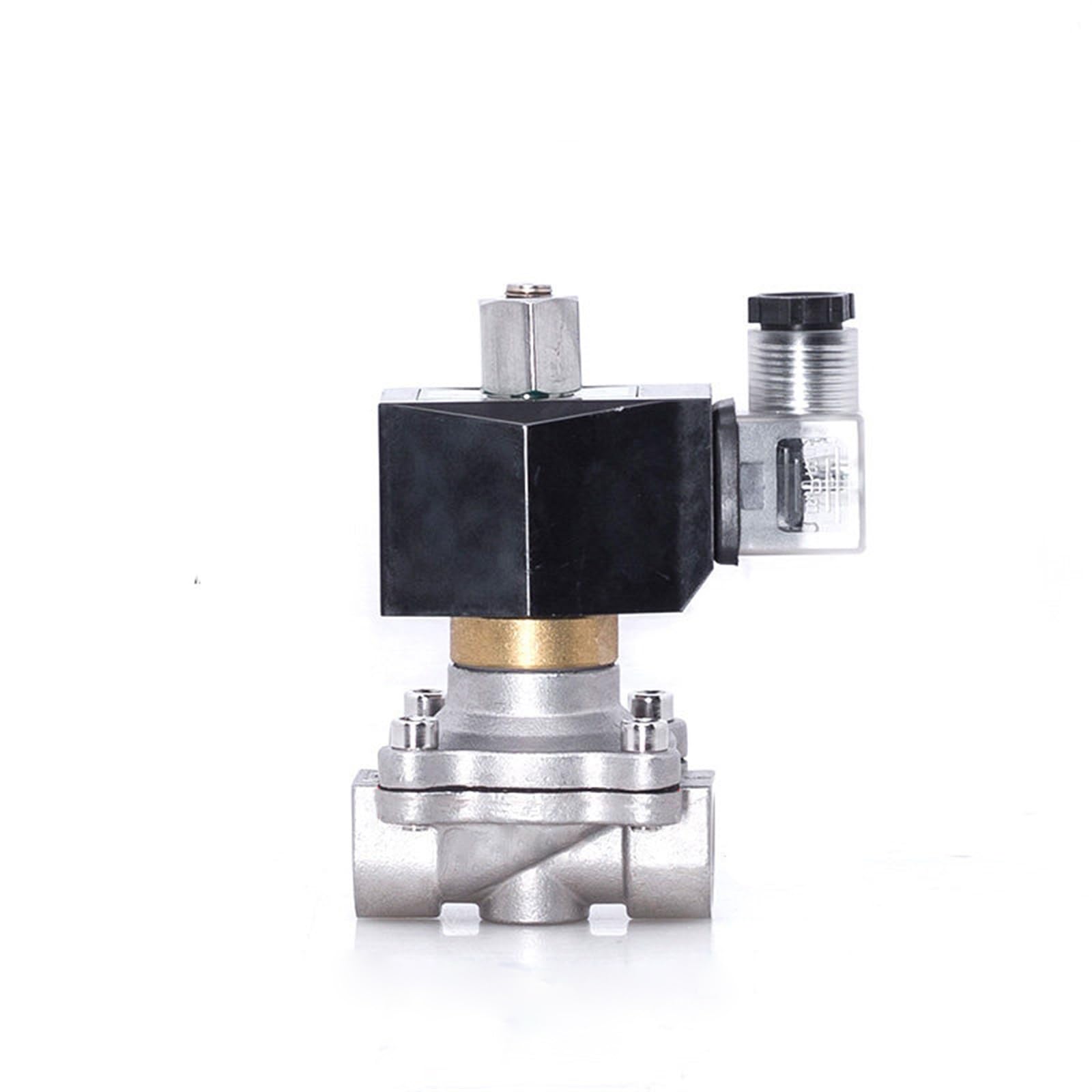 QRUYHBAJU 3/4" Stainless Steel Solenoid Valve Waterproof Normally Open Solenoid Valve With LED Power Indicator 24V 12V 220V 110V(BSP-220VAC)