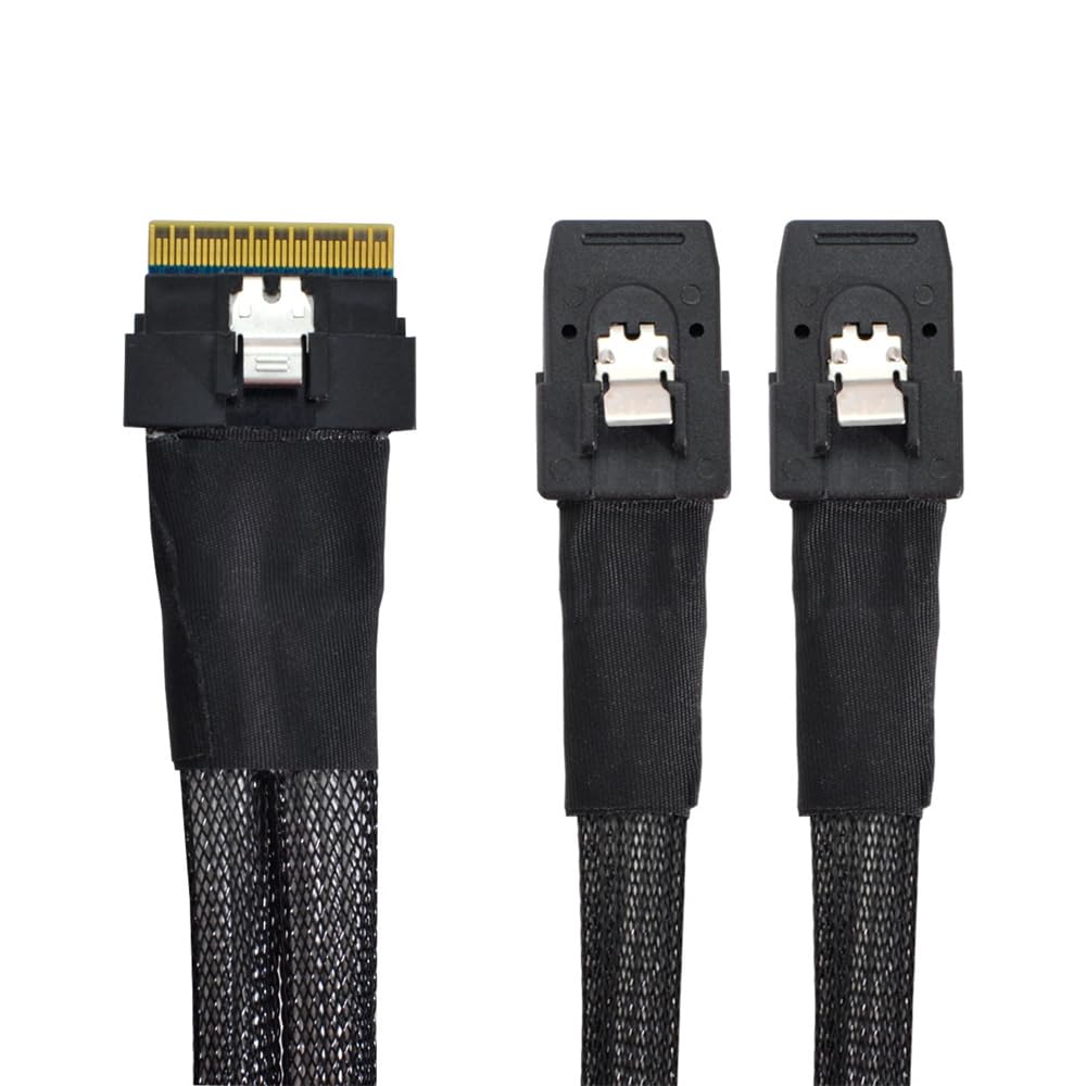 xiwai PCI-E Ultraport Slimline SAS Slim 4.0 SFF-8654 8i 74pin a Dual SFF-8087 Mini SAS Cable PCI-Express