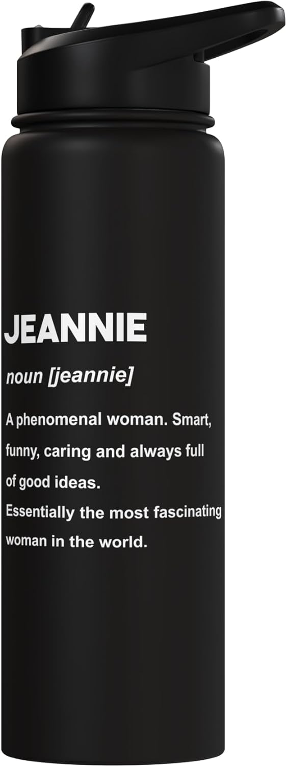 Jeannie Name Stainless Steel Insulated Water Bottle