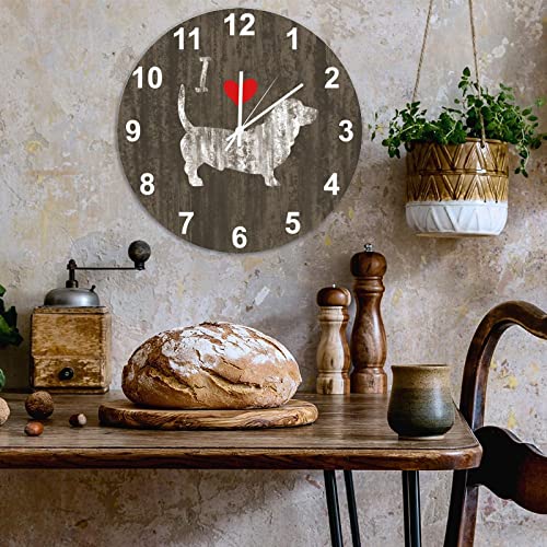Horloge murale Teckel 38 cm Shabby Chic à pile pour salon - 5