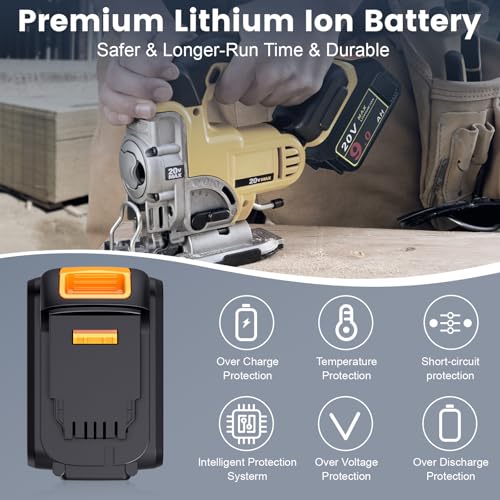 TREE.NB DCB209 20V 9000mAh Battery Replacement for Dewalt N123283 DCB201-2 DCB200 DCB203 DCB204 DCB206 DCB181-XJ DCB181 DCB180 20V DCF/DCD/DCG/DCS Series Cordless Tools with LED Indicator