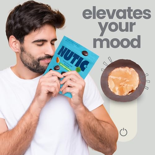 Nutic Sugar-Free Dark Chocolate Almonds - 1 Lb. Keto-Friendly, No Sugar, Gluten-Free, Health-Conscious Individuals & Low Carb Diets. Ideal for Gifting, Made in USA - (Pack of 1)
