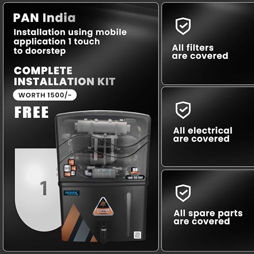 Image of Proven Aqua RO Water Purifier for Home 12L Storage | 12 Stage Purification TDS Adjuster, RO+UV+COPPER+ZINC. Advance MTDS and HTDS Membrane, Suitable for all type water with 1 Year Warranty.