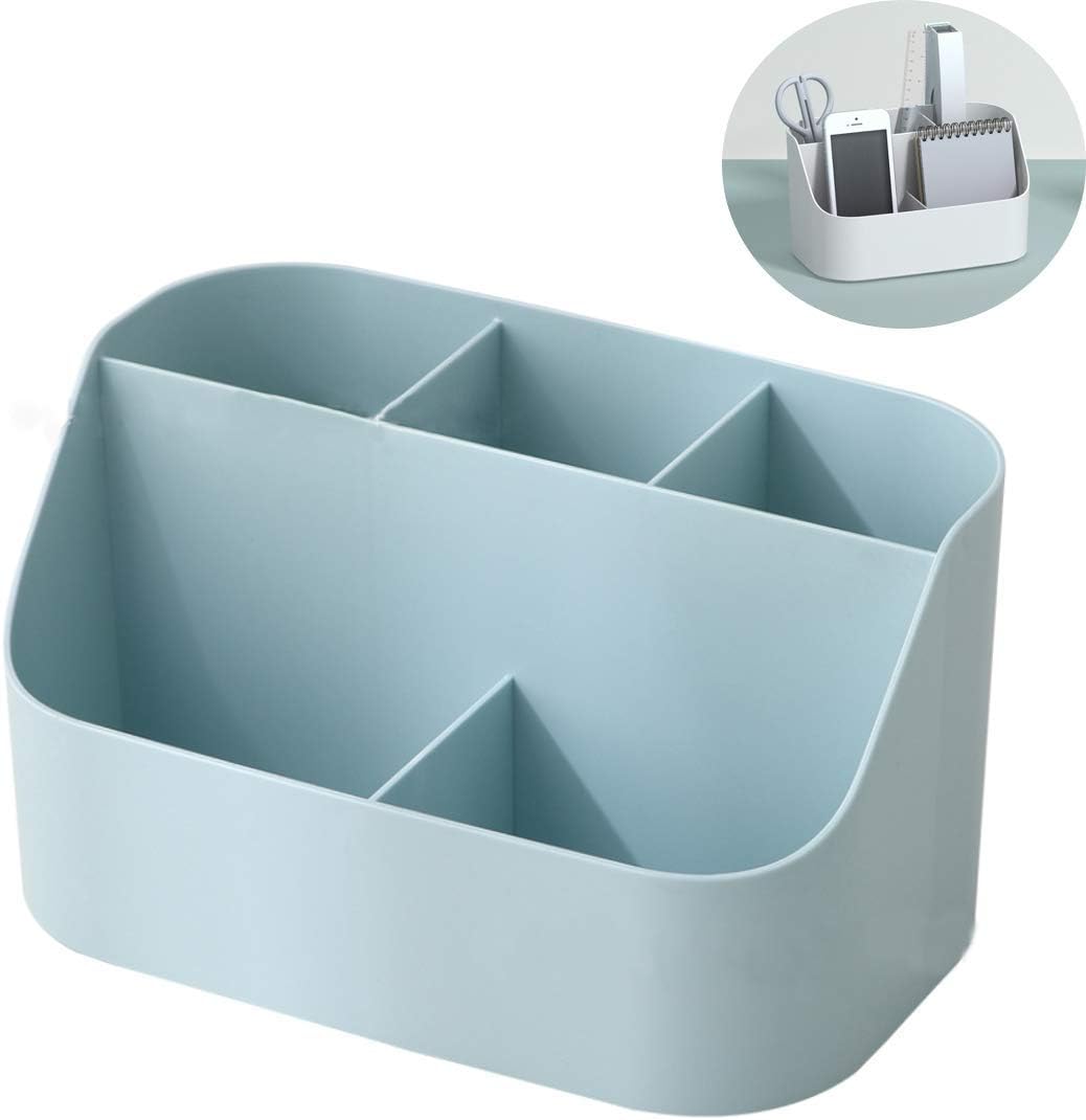Mini Holder Desk Caddy Organizer for Office Stationery Storage Craft Supplies Multi Use (Light Blue)